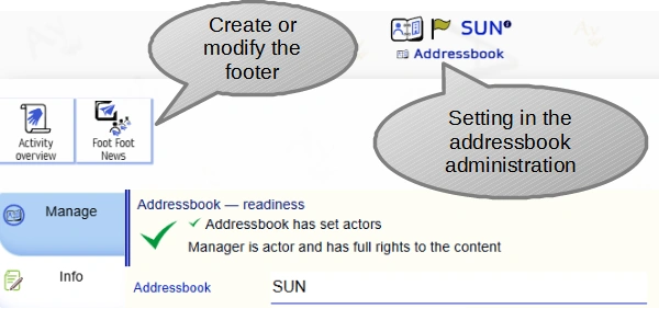 How to set up a bulk message footer by GDP or for preference settings