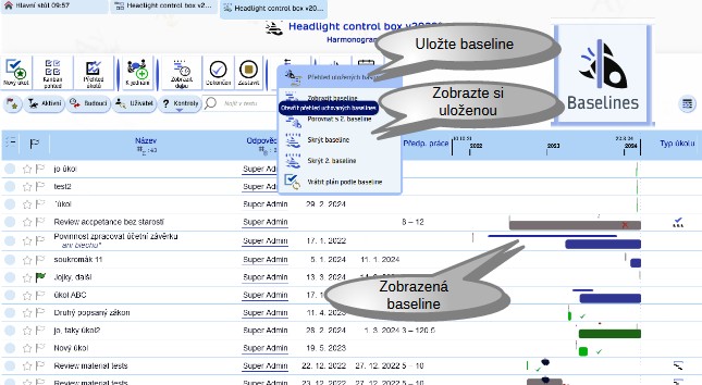 Projektové baseline