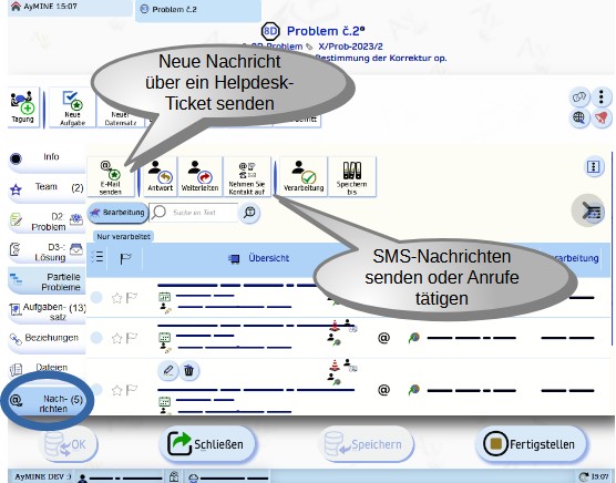 Fehlermeldung senden