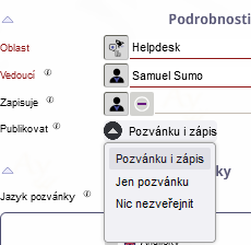 Povolení publikovat ve správě porady