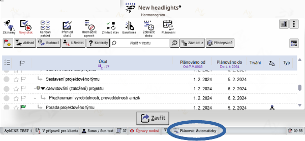 Switch between automatic and manual scheduling